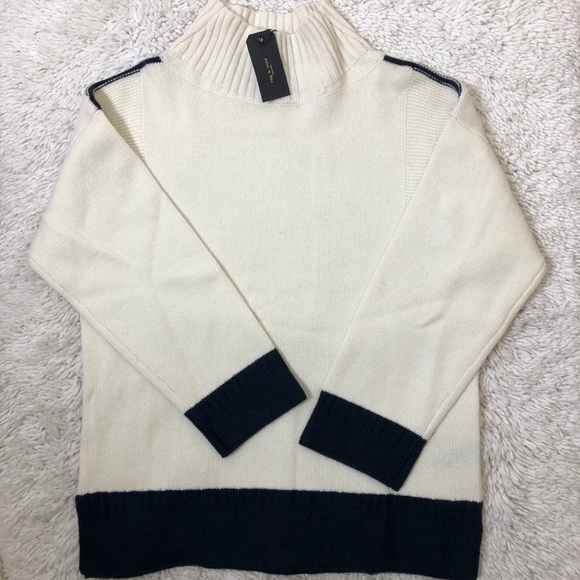 NWT Rag Bone Aubree Cashmere Funnel Neck Sweater - Picture 3 of 5